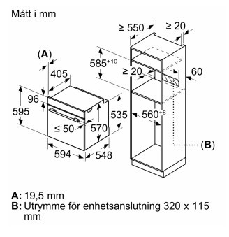 Four air pulsé/multifonction Bosch HBA534BW3 detail 5