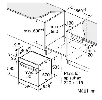 Four air pulsé/multifonction Bosch HBA534BW3 detail 6