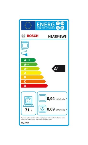 Four air pulsé/multifonction Bosch HBA534BW3 detail 4