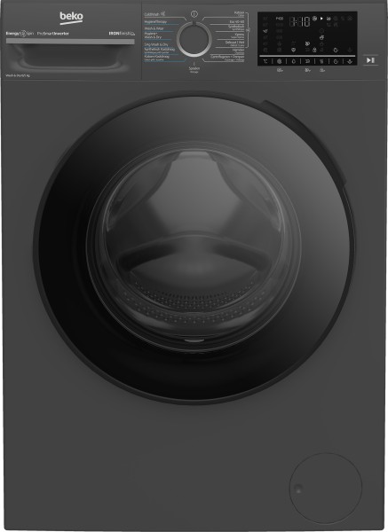 Was en droog combinatie Beko BM5DFT4841A/zwart/was en droog vooraanzicht