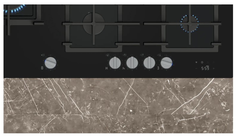 Kookplaat  gas Siemens ER9A6SH40 detail 1