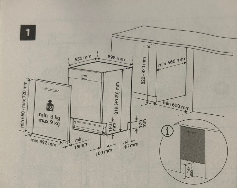 Vaatwasser volledig integreerbaar 60cm Beko BDIN38561C2 detail 4
