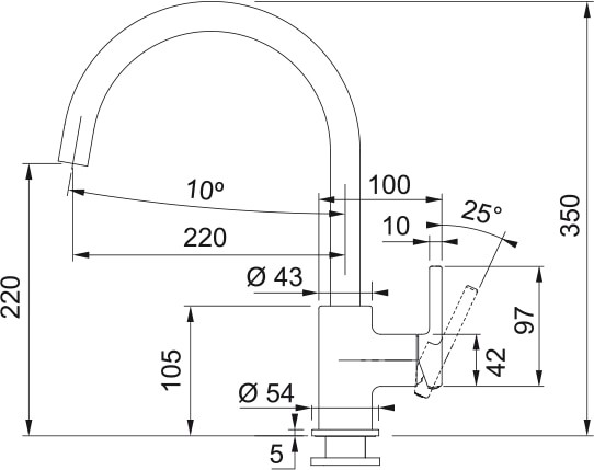 Enkele spoelbak Franke Keukenset T54 detail 4