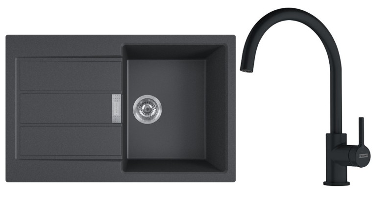 Evier 1 bassin Franke Keukenset T54 vooraanzicht