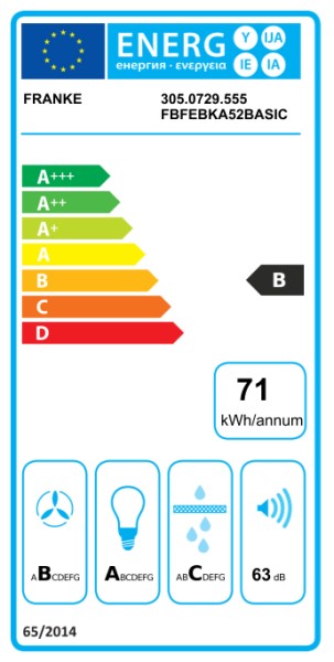 Dampkap inbouwgroep Franke FBFEA52NOIR/ACTIE detail 6
