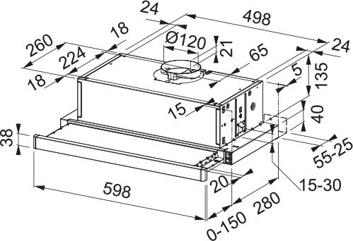 Dampkap telescopisch Franke FSM601WH/GL/ACTIE detail 1