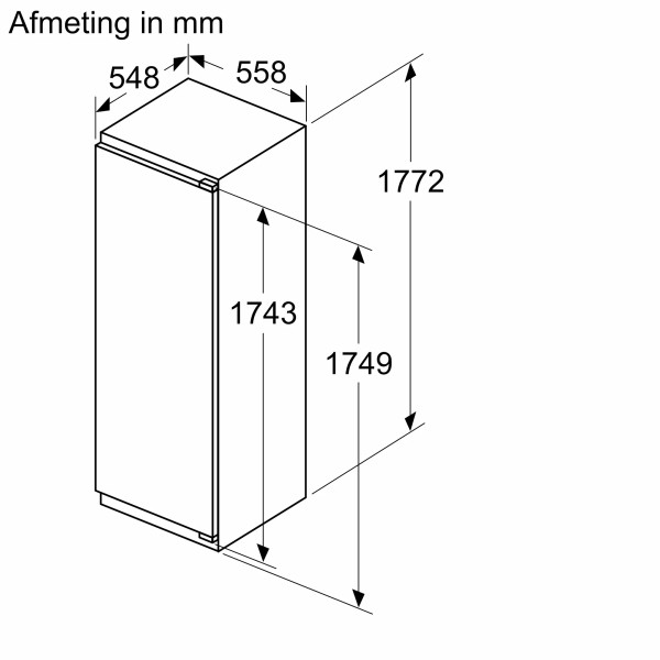 Frigo intégrable hauteur 176-179cm Siemens KI81RADC0 detail 3