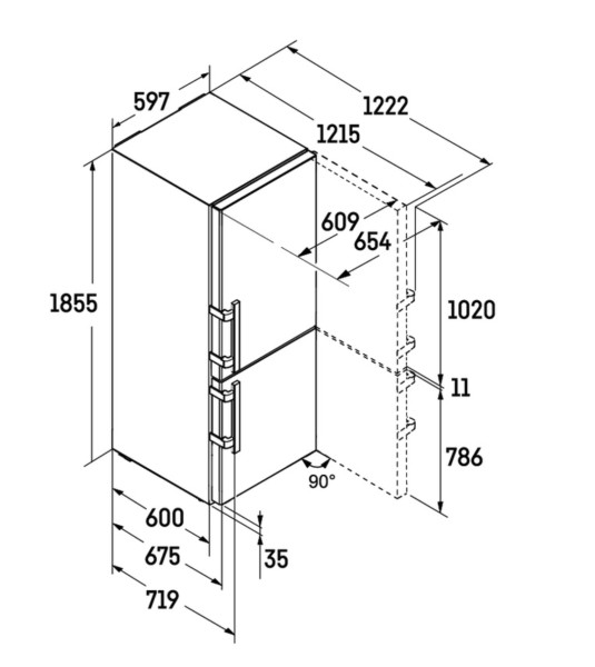 Koelvriescombinatie Liebherr CNB521320 detail 2