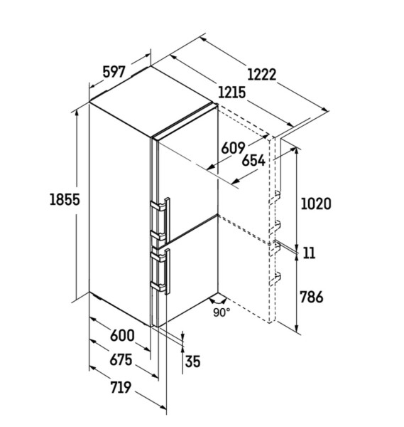 Koelvriescombinatie Liebherr CNC521320 detail 2