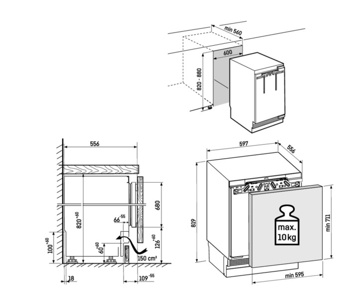 Diepvries inbouw  < 82 cm Liebherr SUFNPC365I20 detail 3