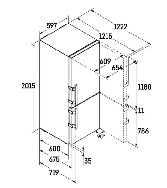 Koelvriescombinatie Liebherr CNC571320 detail 2