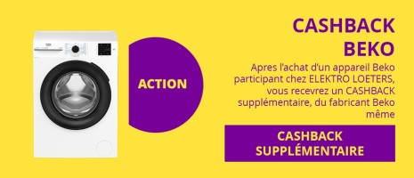 Reduction extra - cashback - du fabricant beko - apres achat chez loeters