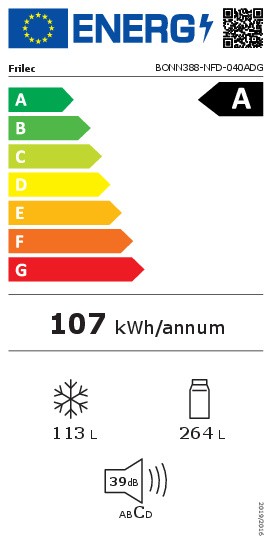Combiné réfrigérateur/congélateur Frilec BONN388-NFD-040ADG detail 2
