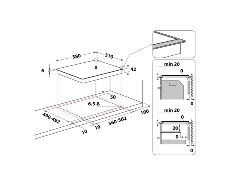 Kookplaat vitrokeramisch Whirlpool AKT8210LX detail 3