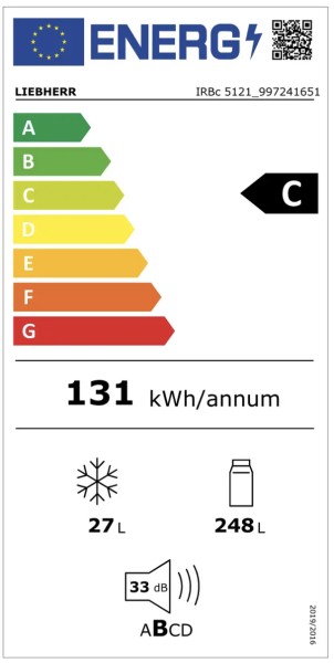 Frigo intégrable hauteur 176-179cm Liebherr IRBC512120 detail 2