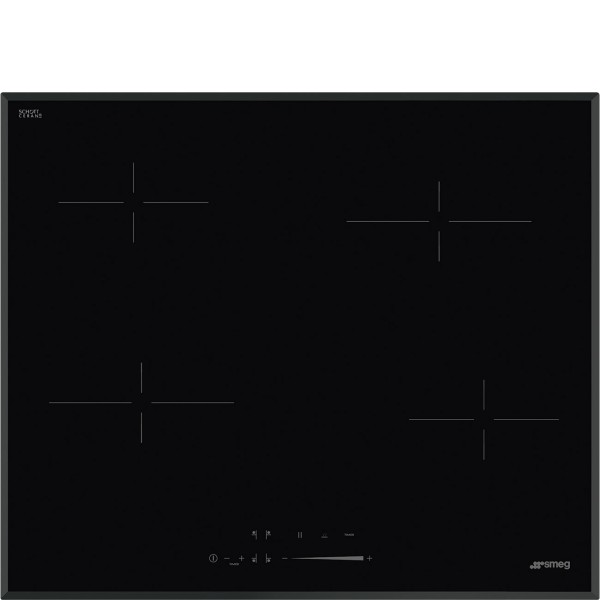 Taque de cuisson vitrocéramique Smeg SE464TB vooraanzicht