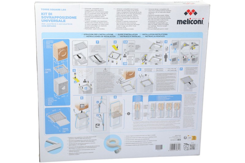 Wassen en drogen toebehoren Universeel/ past op ieder merk Tussenkader Wit/universeel detail 3