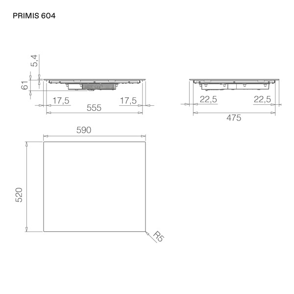 Taque de cuisson induction Elica PRF0199859 detail 2