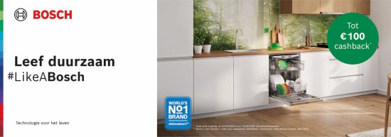 Extra korting - cashback - van de fabrikant bosch, na aankoop toestel bij loeters