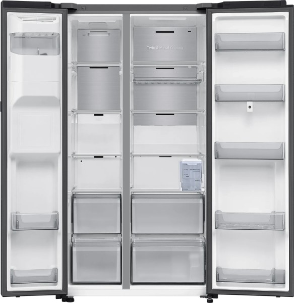 Side/Side + 3 en 4 deurs Samsung RS90F67BEF/Zwart detail 3