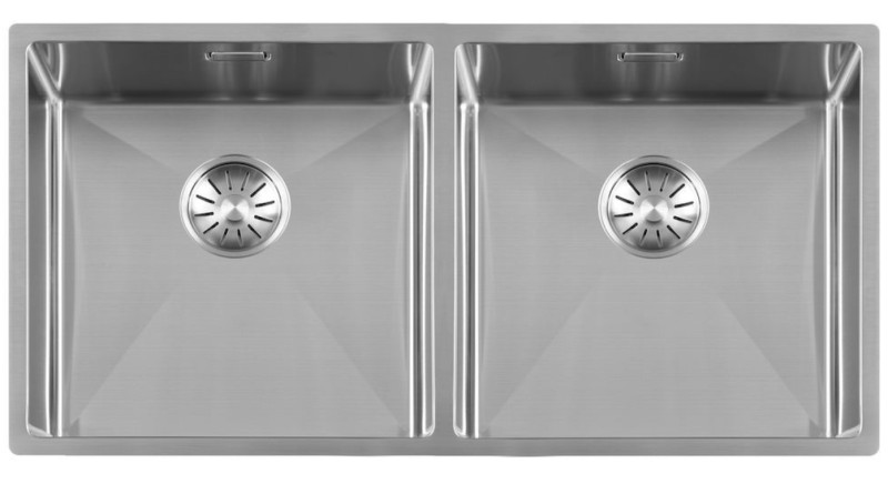 Dubbele spoelbak Lorreine 4040R vooraanzicht