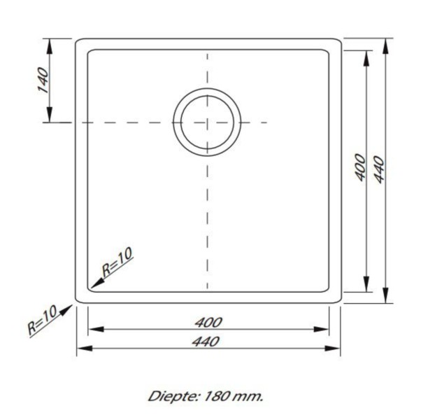 Evier 1 bassin Lorreine 50SP detail 1