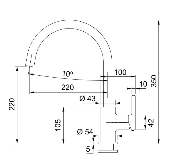 Robinet mono-commande Franke 301943 detail 1