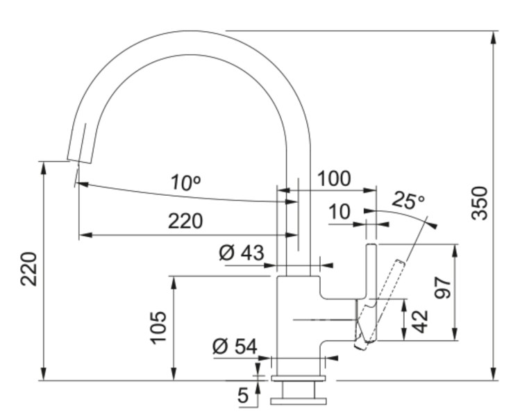 Robinet mono-commande Franke 301082 detail 2