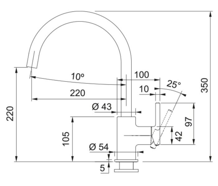Robinet mono-commande Franke 301081 detail 2
