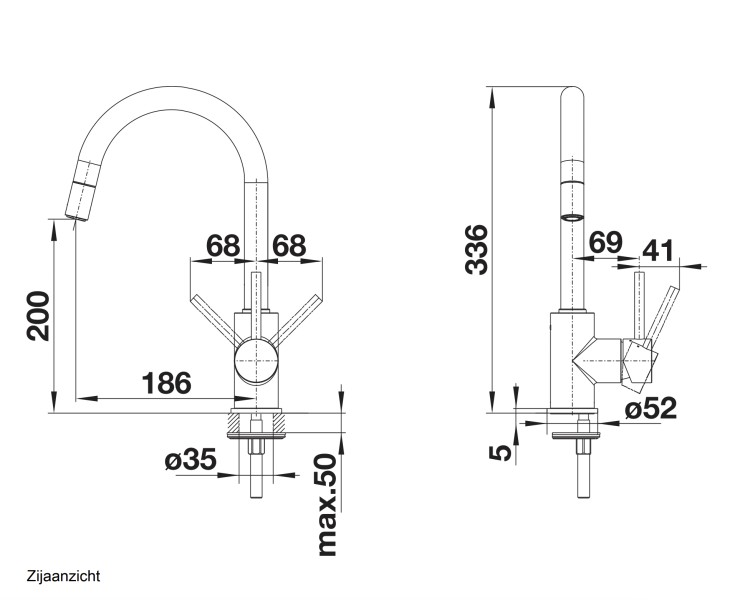 Robinet mono-commande Blanco 521454/** detail 1