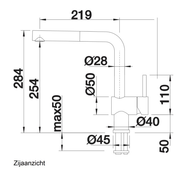 Eéngreepskraan Blanco 526242/** detail 1