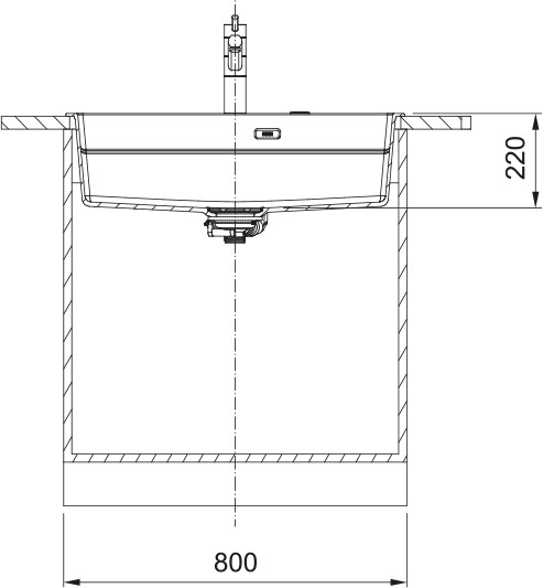 Evier 1 bassin Franke KNG610730LG1 detail 7