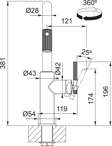Robinet mono-commande Franke 301234 detail 8