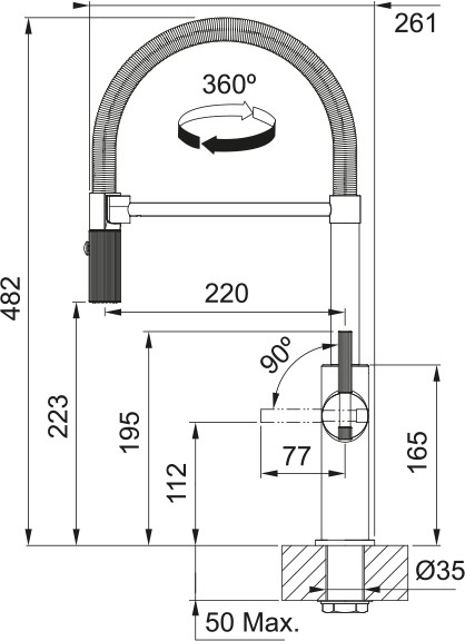 Robinet mono-commande Franke 301238 detail 7