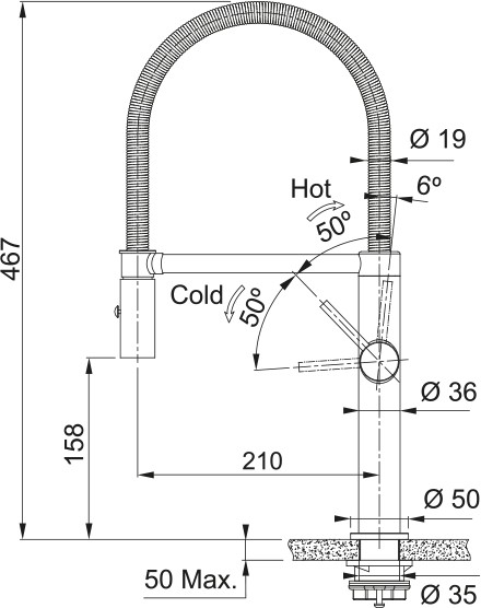 Robinet mono-commande Franke 301091 detail 7