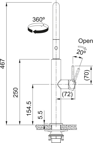 Eéngreepskraan Franke 301087 detail 7