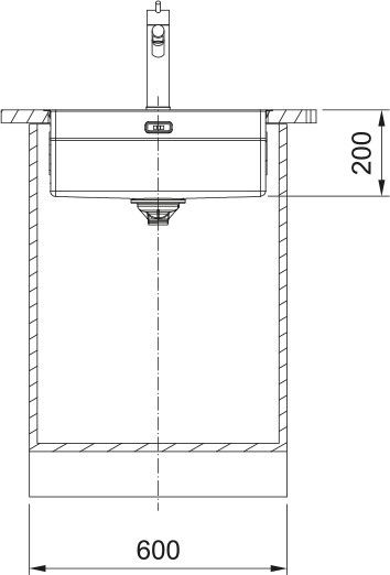 Enkele spoelbak Franke BXX1105001 detail 2