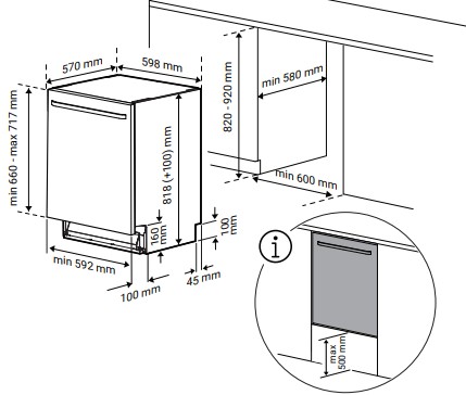 Vaatwassers onderbouw Beko BDDN38561XC detail 5