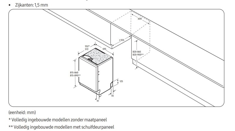 Lave-vaisselle full-intégré 60cm Samsung DW60DG760B00U1 detail 5
