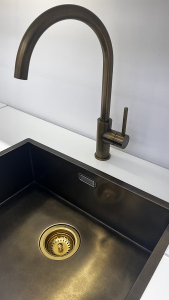 Eéngreepskraan Lorreine MERSEY-PATINA vooraanzicht