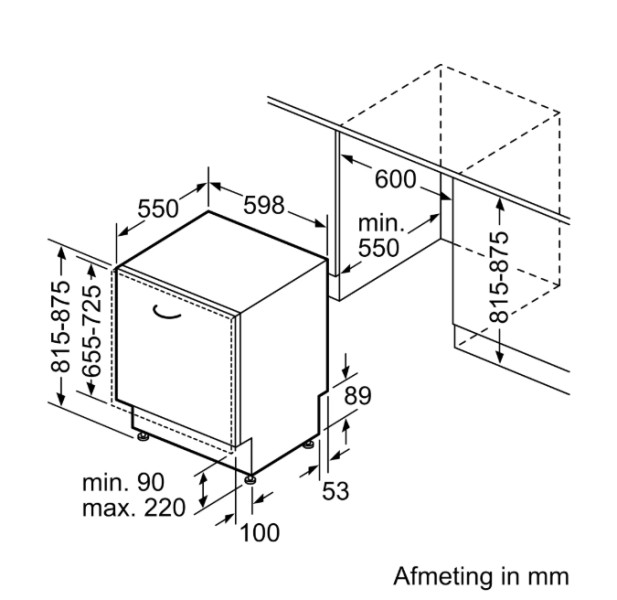 Lave-vaisselle full-intégré 60cm Bosch SMV46KX55E detail 5