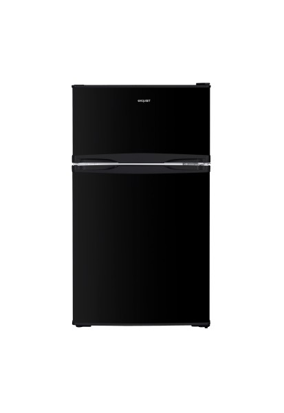 Koelvriescombinatie Exquisit KGC087-25-040EB/zwart vooraanzicht