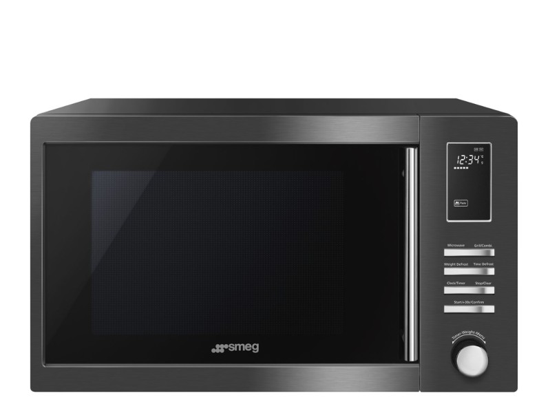 Micro-ondes pose-libre Smeg MOE31B/zwart vooraanzicht