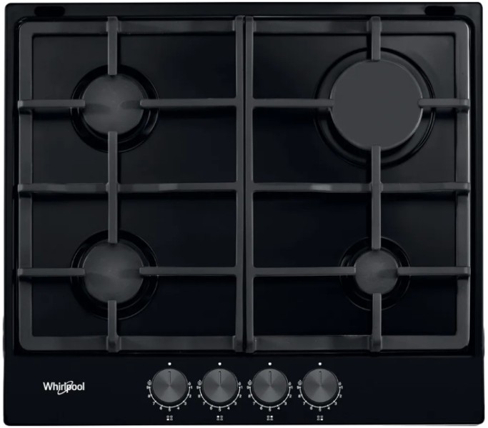 Taque de cuisson au gaz Whirlpool TGML660NB vooraanzicht