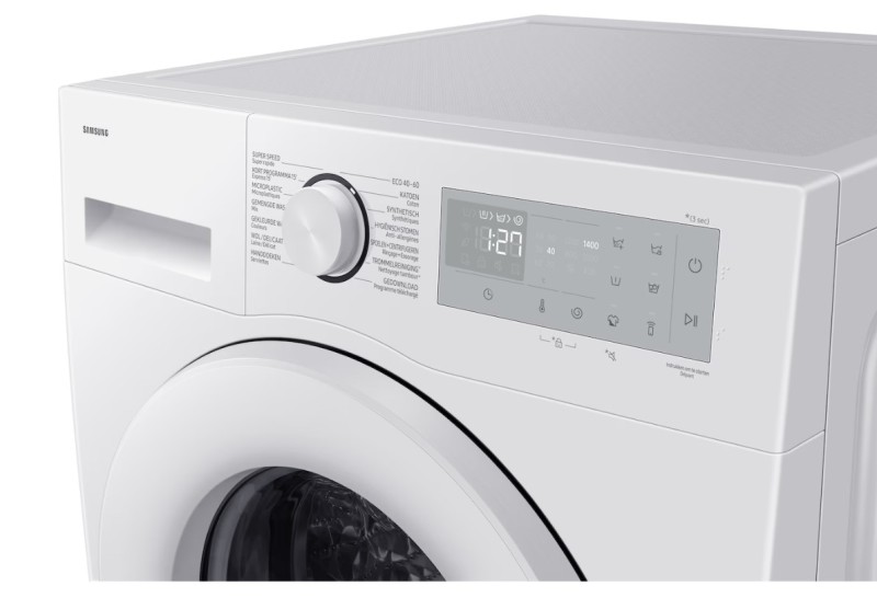 Wasmachine Samsung WW1UFG5U34TH/witte deur detail 2