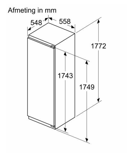 Koelkast inbouw 176-179cm hoog Bosch KIR81ADC0 detail 1