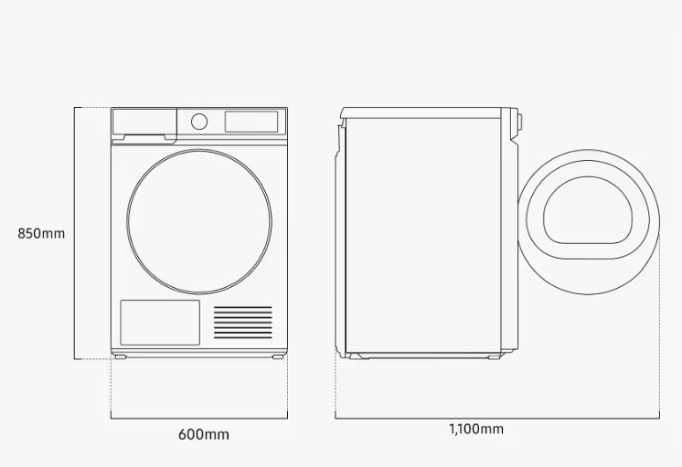 Droogkast Samsung DV90DB7845GEU3 / Zwart Display detail 5