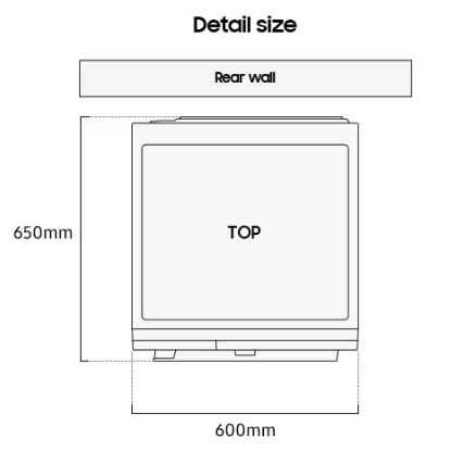 Droogkast Samsung DV90DB7845GEU3 / Zwart Display detail 6