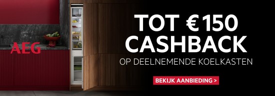 Extra korting - cashback - van de fabrikant aeg, na aankoop toestel bij loeters