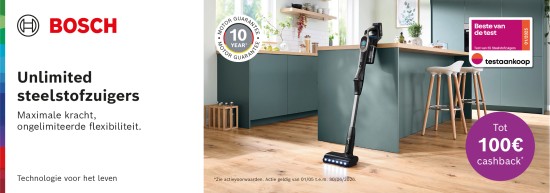 Extra korting - cashback - van de fabrikant bosch, na aankoop toestel bij loeters